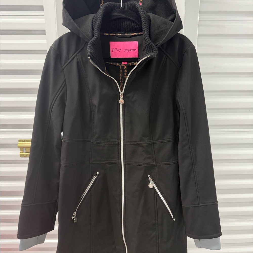 Betsey Johnson Black Jacket with Hood